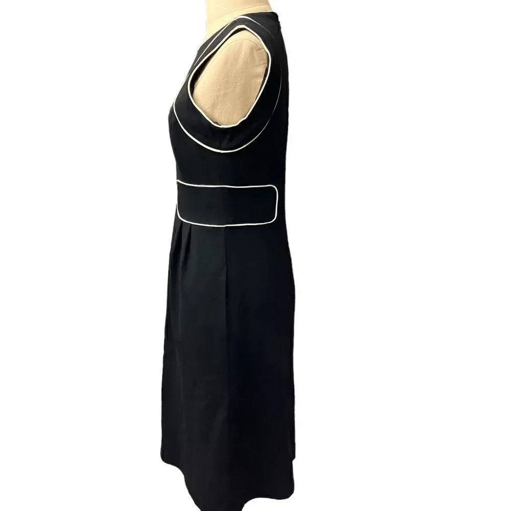 Worth Classic Black w/White Piping Dress / SZ: 2